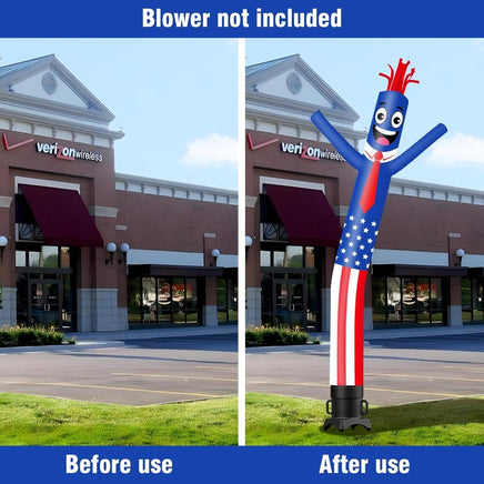 6 10 15 20FT Tall American Flag Waving Inflatable Tube Man(Blower Not Included) - goodeny