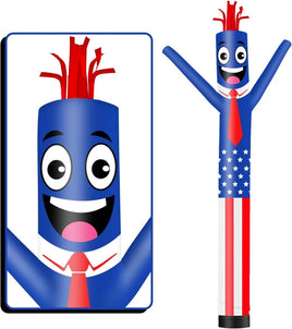 6 10 15 20FT Tall American Flag Waving Inflatable Tube Man(Blower Not Included) - goodeny