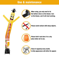 6 10 15 20FT Tall Apple Cider Waving Inflatable Tube Man(Blower Not Included) - goodeny