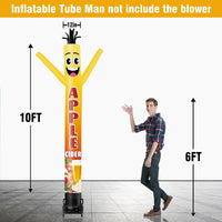 6 10 15 20FT Tall Apple Cider Waving Inflatable Tube Man(Blower Not Included) - goodeny