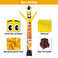 6 10 15 20FT Tall Apple Cider Waving Inflatable Tube Man(Blower Not Included) - goodeny