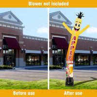 6 10 15 20FT Tall Apple Cider Waving Inflatable Tube Man(Blower Not Included) - goodeny