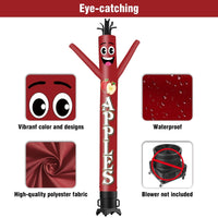 6 10 15 20FT Tall Apples Waving Inflatable Tube Man(Blower Not Included) - goodeny