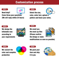 6 10 15 20FT Tall Apples Waving Inflatable Tube Man(Blower Not Included) - goodeny