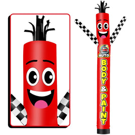 6 10 15 20FT Tall Auto Body & Paint Waving Inflatable Tube Man(Blower Not Included) - goodeny