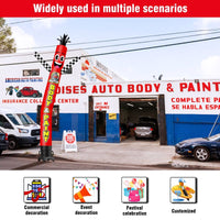 6 10 15 20FT Tall Auto Body & Paint Waving Inflatable Tube Man(Blower Not Included) - goodeny