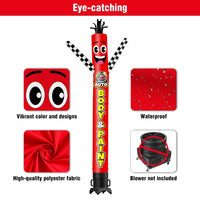 6 10 15 20FT Tall Auto Body & Paint Waving Inflatable Tube Man(Blower Not Included) - goodeny