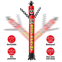 6 10 15 20FT Tall Auto Body & Paint Waving Inflatable Tube Man(Blower Not Included) - goodeny