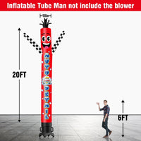 6 10 15 20FT Tall Auto Detail Waving Inflatable Tube Man(Blower Not Included) - goodeny
