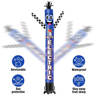 6 10 15 20FT Tall Auto Electric Waving Inflatable Tube Man(Blower Not Included) - goodeny