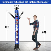 6 10 15 20FT Tall Auto Electric Waving Inflatable Tube Man(Blower Not Included) - goodeny