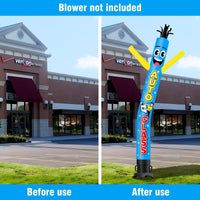 6 10 15 20FT Tall Auto Glass Waving Inflatable Tube Man(Blower Not Included) - goodeny