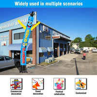 6 10 15 20FT Tall Auto Glass Waving Inflatable Tube Man(Blower Not Included) - goodeny