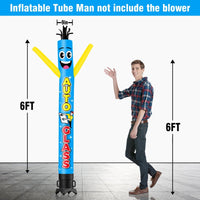 6 10 15 20FT Tall Auto Glass Waving Inflatable Tube Man(Blower Not Included) - goodeny