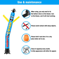6 10 15 20FT Tall Auto Glass Waving Inflatable Tube Man(Blower Not Included) - goodeny