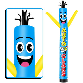 6 10 15 20FT Tall Auto Glass Waving Inflatable Tube Man(Blower Not Included) - goodeny