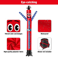 6 10 15 20FT Tall Auto Insurance Waving Inflatable Tube Man(Blower Not Included) - goodeny