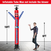 6 10 15 20FT Tall Auto Insurance Waving Inflatable Tube Man(Blower Not Included) - goodeny