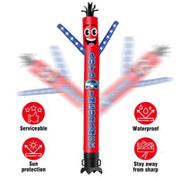 6 10 15 20FT Tall Auto Insurance Waving Inflatable Tube Man(Blower Not Included) - goodeny