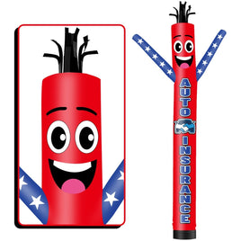 6 10 15 20FT Tall Auto Insurance Waving Inflatable Tube Man(Blower Not Included) - goodeny
