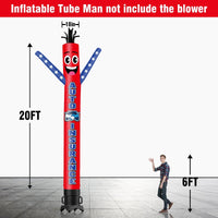 6 10 15 20FT Tall Auto Insurance Waving Inflatable Tube Man(Blower Not Included) - goodeny