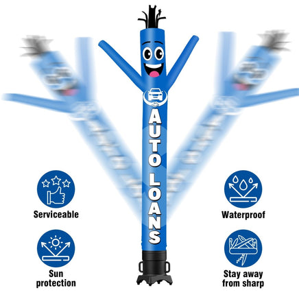 6 10 15 20FT Tall Auto Loans Waving Inflatable Tube Man(Blower Not Included) - goodeny