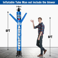 6 10 15 20FT Tall Auto Loans Waving Inflatable Tube Man(Blower Not Included) - goodeny