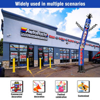 6 10 15 20FT Tall Auto Parts Waving Inflatable Tube Man(Blower Not Included) - goodeny