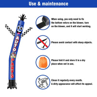 6 10 15 20FT Tall Auto Parts Waving Inflatable Tube Man(Blower Not Included) - goodeny
