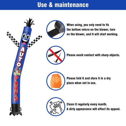 6 10 15 20FT Tall Auto Parts Waving Inflatable Tube Man(Blower Not Included) - goodeny