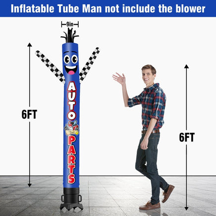 6 10 15 20FT Tall Auto Parts Waving Inflatable Tube Man(Blower Not Included) - goodeny