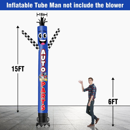 6 10 15 20FT Tall Auto Parts Waving Inflatable Tube Man(Blower Not Included) - goodeny