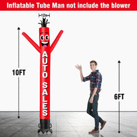 6 10 15 20FT Tall Auto Sales Waving Inflatable Tube Man(Blower Not Included) - goodeny