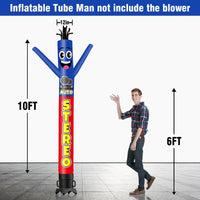 6 10 15 20FT Tall Auto Stereo Waving Inflatable Tube Man(Blower Not Included) - goodeny