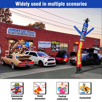 6 10 15 20FT Tall Auto Stereo Waving Inflatable Tube Man(Blower Not Included) - goodeny