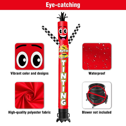 6 10 15 20FT Tall Auto Tinting Waving Inflatable Tube Man(Blower Not Included) - goodeny