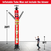 6 10 15 20FT Tall Auto Tinting Waving Inflatable Tube Man(Blower Not Included) - goodeny