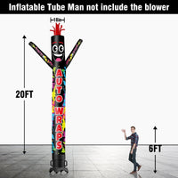 6 10 15 20FT Tall Auto Wraps Waving Inflatable Tube Man(Blower Not Included) - goodeny