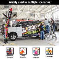 6 10 15 20FT Tall Auto Wraps Waving Inflatable Tube Man(Blower Not Included) - goodeny