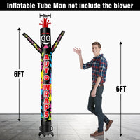 6 10 15 20FT Tall Auto Wraps Waving Inflatable Tube Man(Blower Not Included) - goodeny