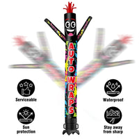 6 10 15 20FT Tall Auto Wraps Waving Inflatable Tube Man(Blower Not Included) - goodeny