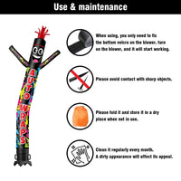 6 10 15 20FT Tall Auto Wraps Waving Inflatable Tube Man(Blower Not Included) - goodeny