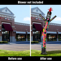 6 10 15 20FT Tall Auto Wraps Waving Inflatable Tube Man(Blower Not Included) - goodeny