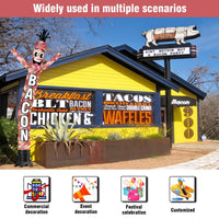 6 10 15 20FT Tall Bacon Waving Inflatable Tube Man(Blower Not Included) - goodeny