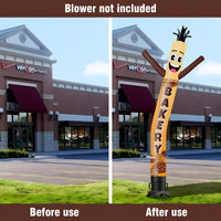 6 10 15 20FT Tall Bakery Waving Inflatable Tube Man(Blower Not Included) - goodeny