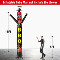 6 10 15 20FT Tall BBQ Waving Inflatable Tube Man(Blower Not Included) - goodeny