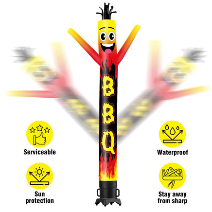6 10 15 20FT Tall BBQ Waving Inflatable Tube Man(Blower Not Included) - goodeny