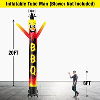 6 10 15 20FT Tall BBQ Waving Inflatable Tube Man(Blower Not Included) - goodeny