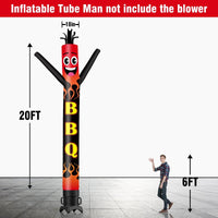 6 10 15 20FT Tall BBQ Waving Inflatable Tube Man(Blower Not Included) - goodeny