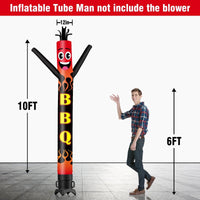 6 10 15 20FT Tall BBQ Waving Inflatable Tube Man(Blower Not Included) - goodeny